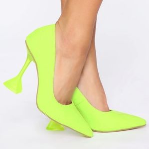 Fashion nova neon green stiletto heels